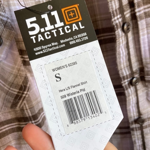 NWT 5.11 Tactical Women's Polyester Wisteria Plaid HERA Flannel Shirt Sz Small - Picture 6 of 8